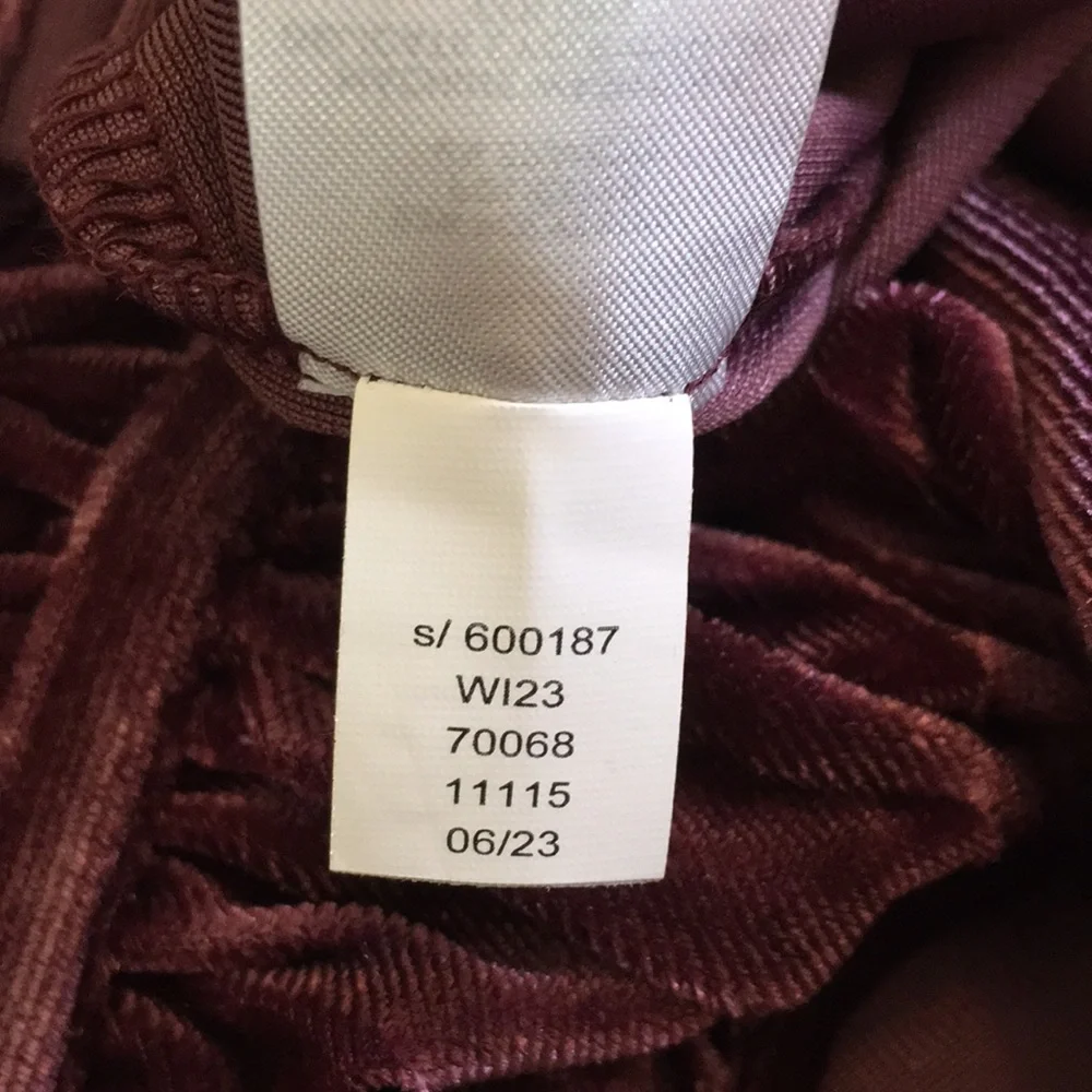 LOFT | Ruched Velvet Top Crushed Blackberry